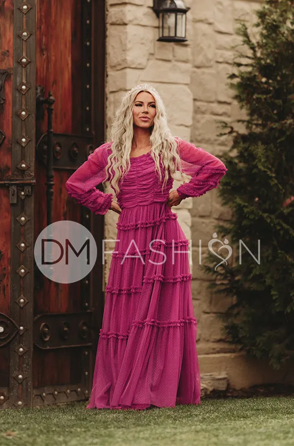 Genevieve Magenta Haze Gown - DM Exclusive - Maternity Friendly