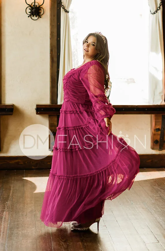 Genevieve Magenta Haze Gown - DM Exclusive - Maternity Friendly