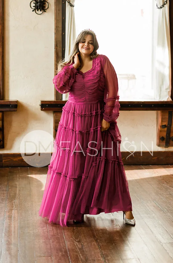 Genevieve Magenta Haze Gown - DM Exclusive - Maternity Friendly