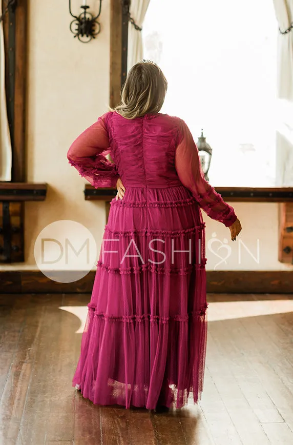 Genevieve Magenta Haze Gown - DM Exclusive - Maternity Friendly