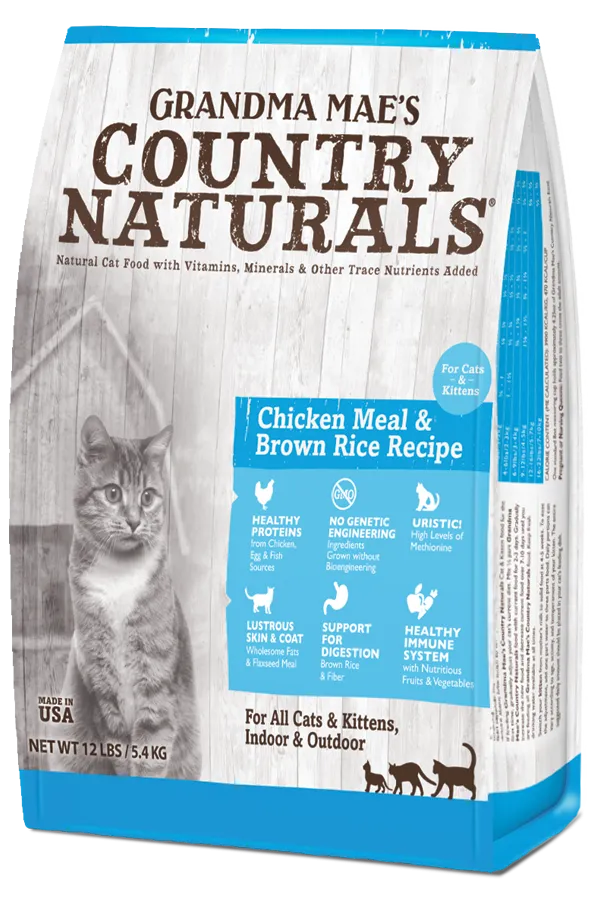 Grandma Mae's Country Naturals Chicken Meal & Brown Rice Recipe for Cats & Kittens