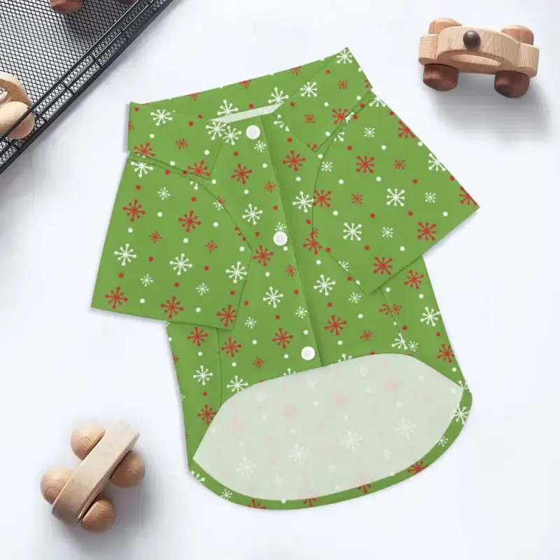 Green Christmas Pet Shirt for Dogs and Cats