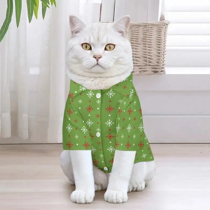 Green Christmas Pet Shirt for Dogs and Cats