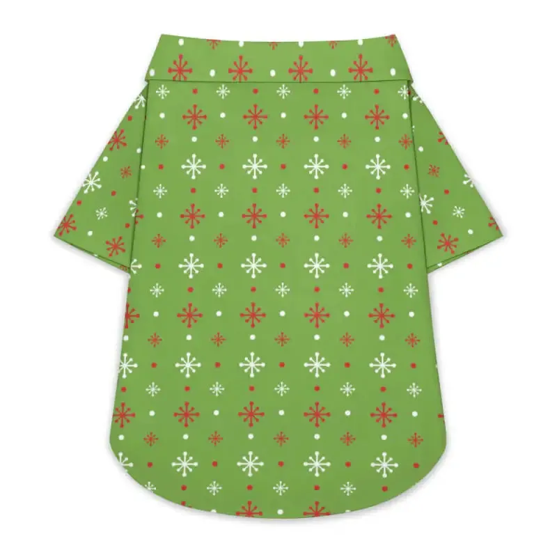 Green Christmas Pet Shirt for Dogs and Cats