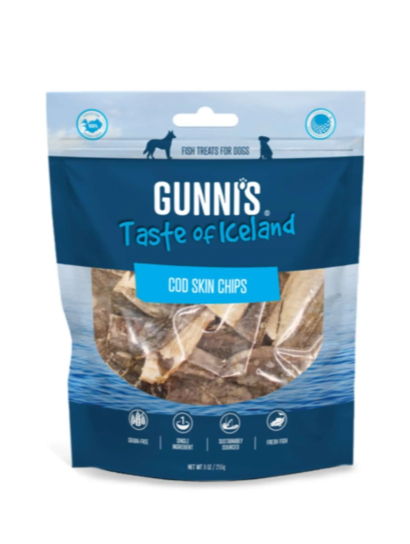 GUNNI'S Cod Skin Chips Dog Treats 255g