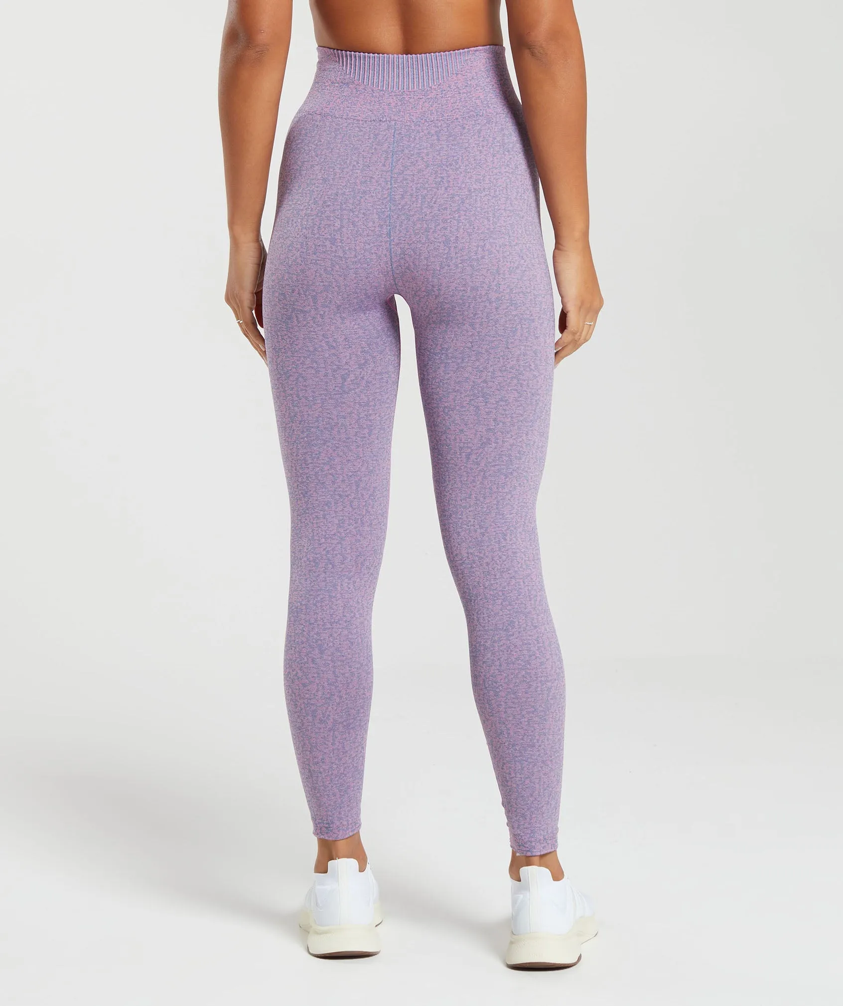 Gymshark Marl Seamless Leggings - Light Pink/Light Blue Marl/Sherbet Pink