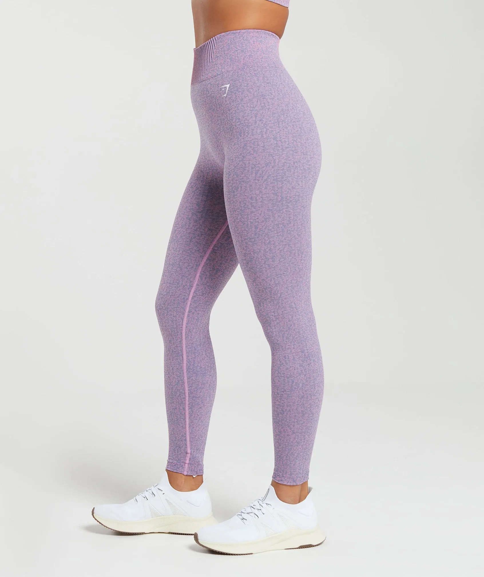 Gymshark Marl Seamless Leggings - Light Pink/Light Blue Marl/Sherbet Pink