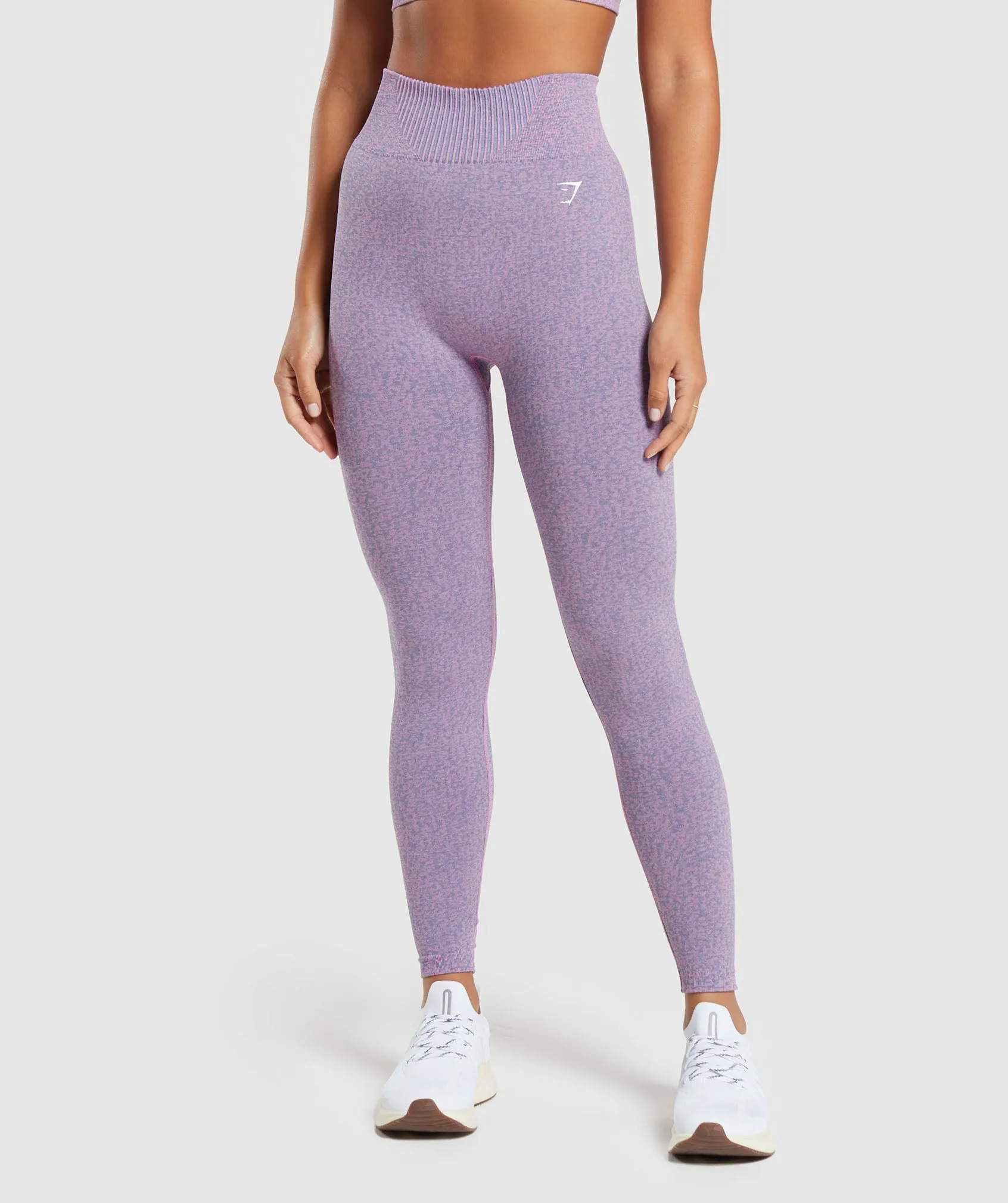 Gymshark Marl Seamless Leggings - Light Pink/Light Blue Marl/Sherbet Pink