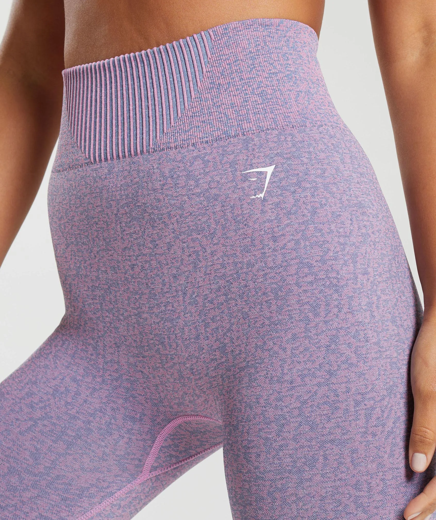 Gymshark Marl Seamless Leggings - Light Pink/Light Blue Marl/Sherbet Pink