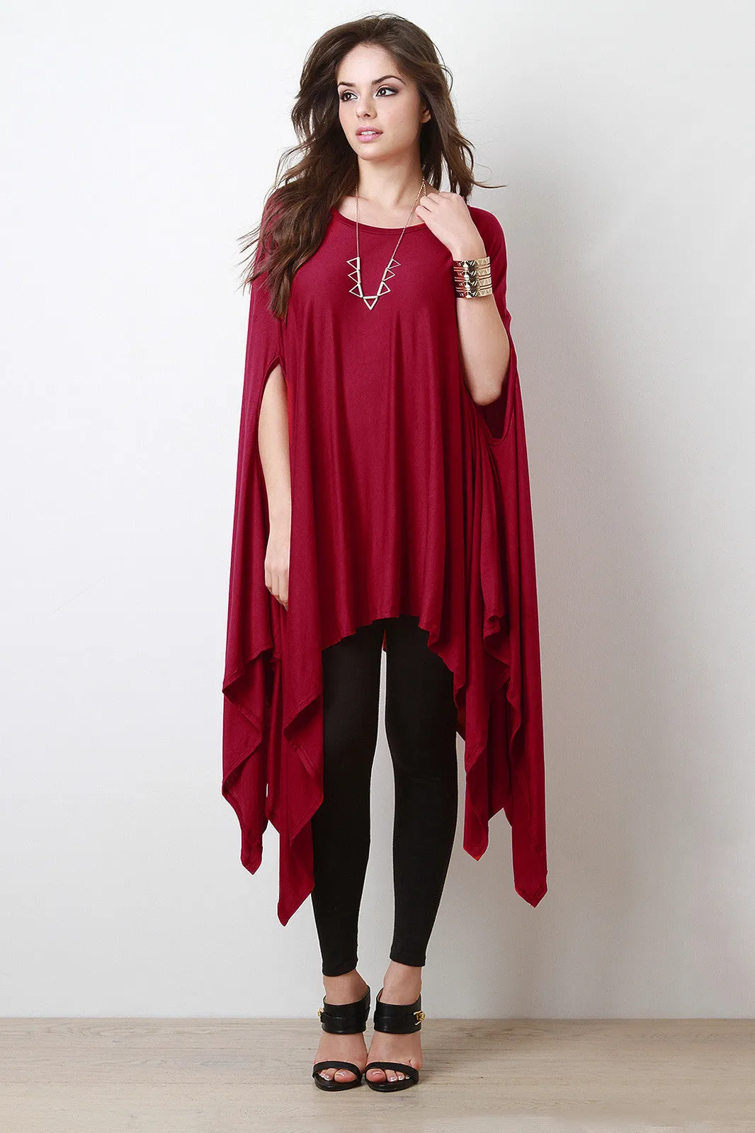 Handkerchief Poncho Top