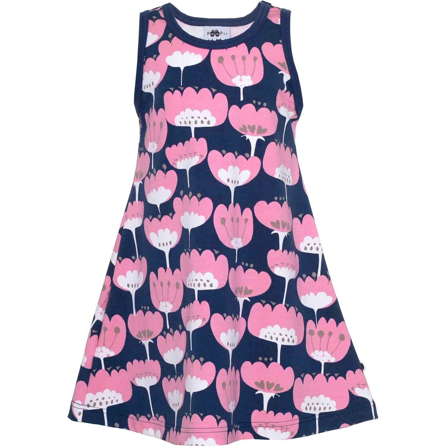 HELINA Sleeveless Dress - Blomma in Blueberry and Light Pink - 2 Left Size 2-3 & 9-10 years