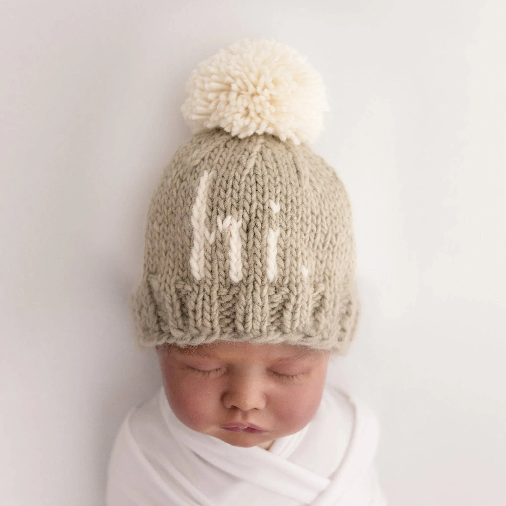 Hi. Pebble Brown Hand Knit Beanie Hat Baby & Kids: M (6-24 months)