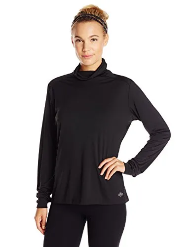 Hot Chillys Wopeach Skins Solid T-Neck Womens Black Large