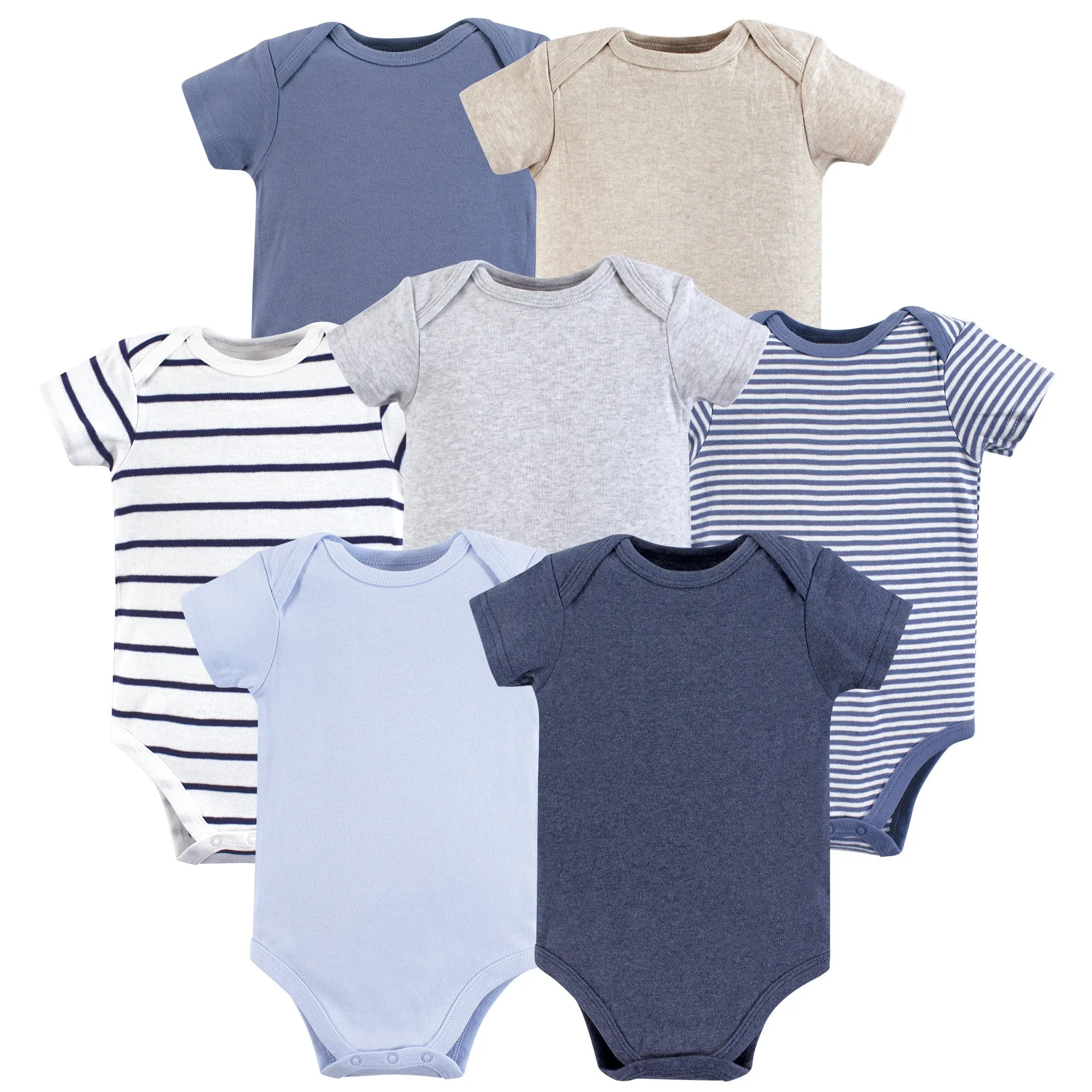 Hudson Baby Cotton Bodysuits, Boy Basic