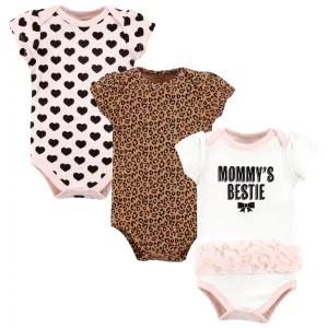 Hudson Baby Cotton Bodysuits, Mommys Bestie Leopard Tutu