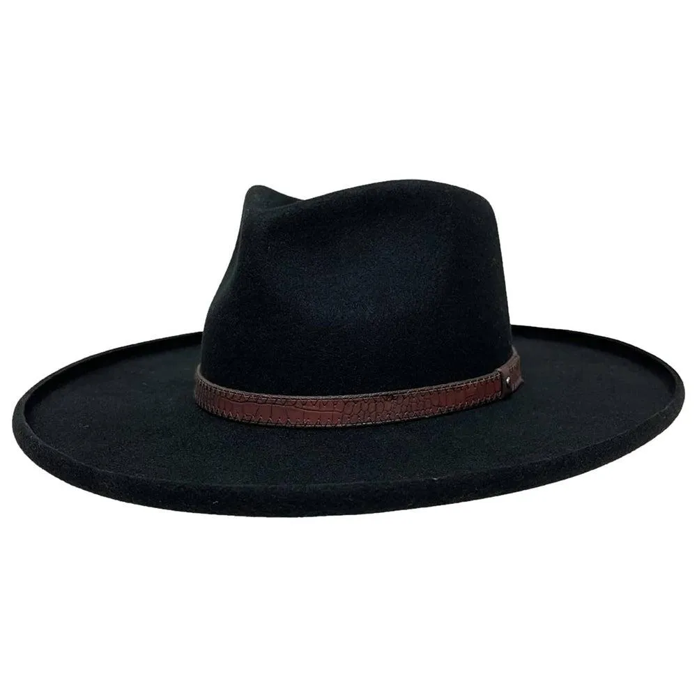 Hudson | Mens Pencil Rim Felt Fedora Hat