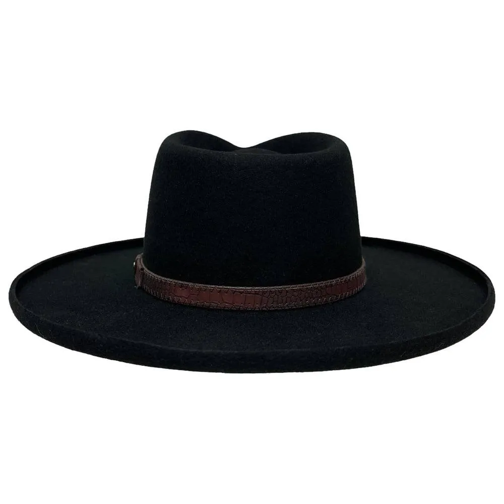 Hudson | Mens Pencil Rim Felt Fedora Hat