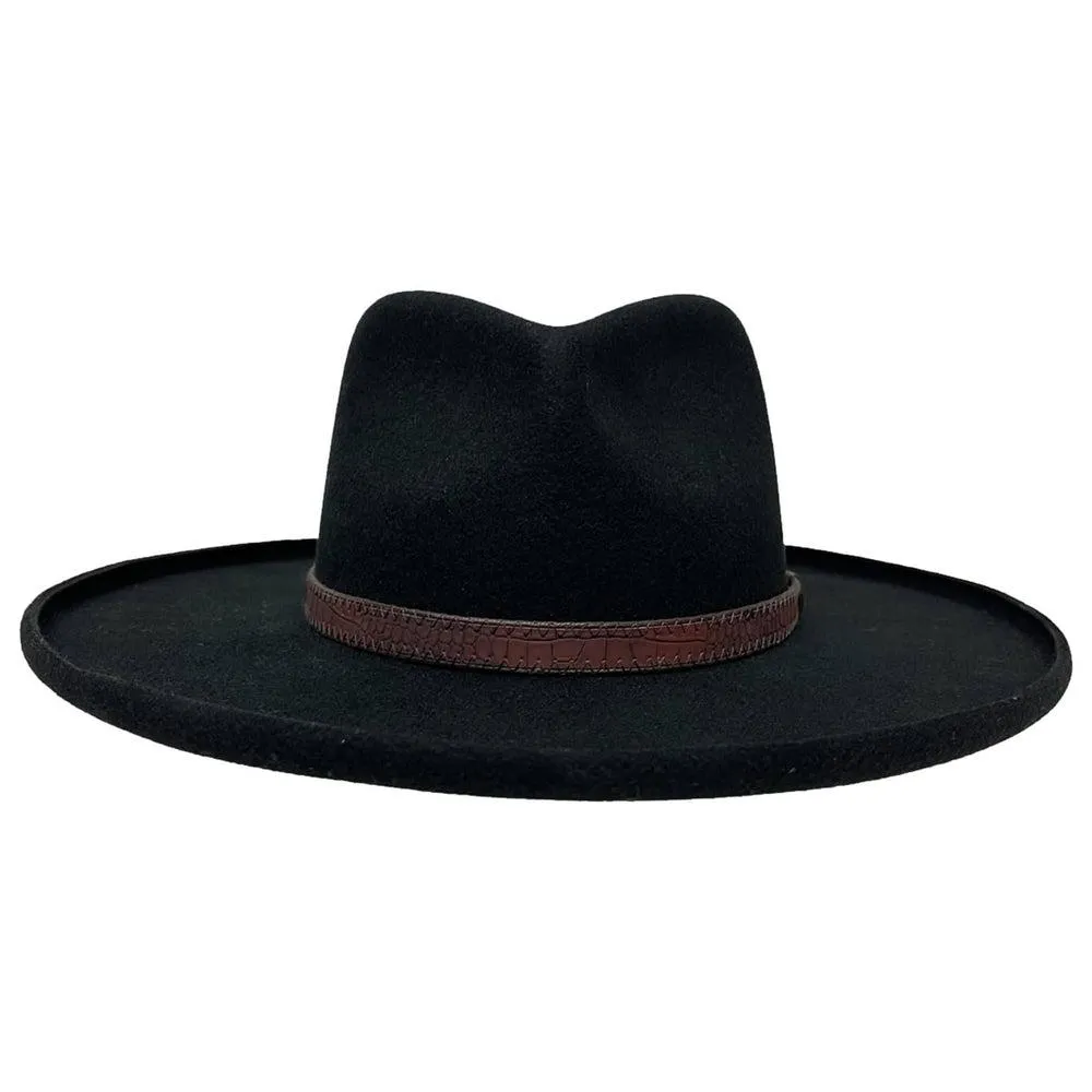 Hudson | Mens Pencil Rim Felt Fedora Hat