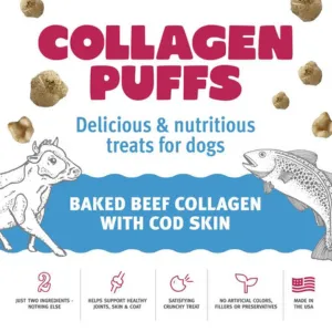 Icelandic  Beef Collagen Puffs Bites with Cod Skin For Dogs