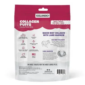 Icelandic  Beef Collagen Puffs Bites with Lamb Marrow for Dogs