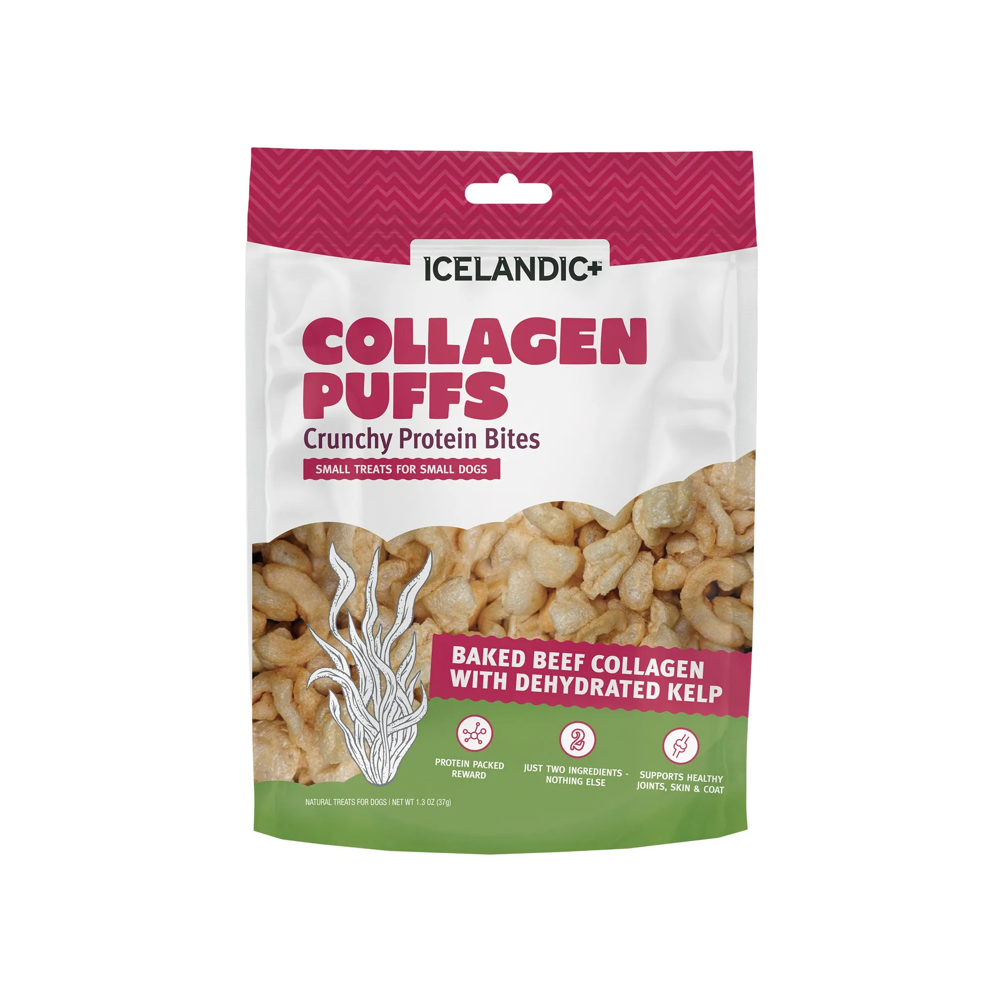 Icelandic  Beef Collagen Puffs Dehydrated Small Dog Treats