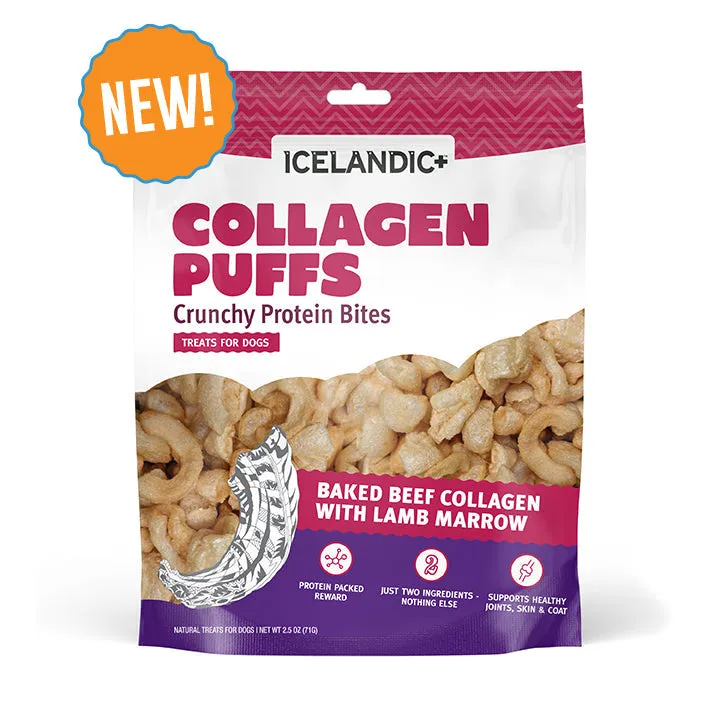 Icelandic  Beef Collagen Puffs with Marrow Treats for Dogs