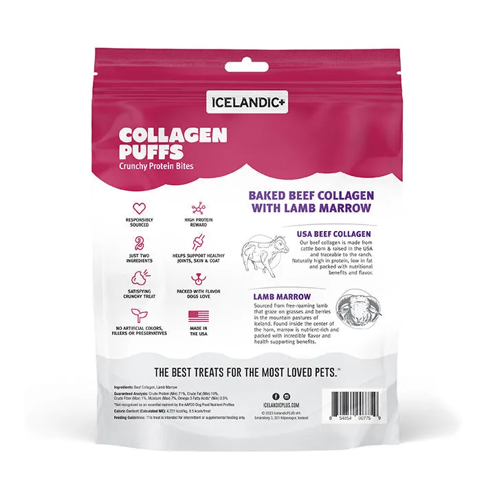 Icelandic  Beef Collagen Puffs with Marrow Treats for Dogs