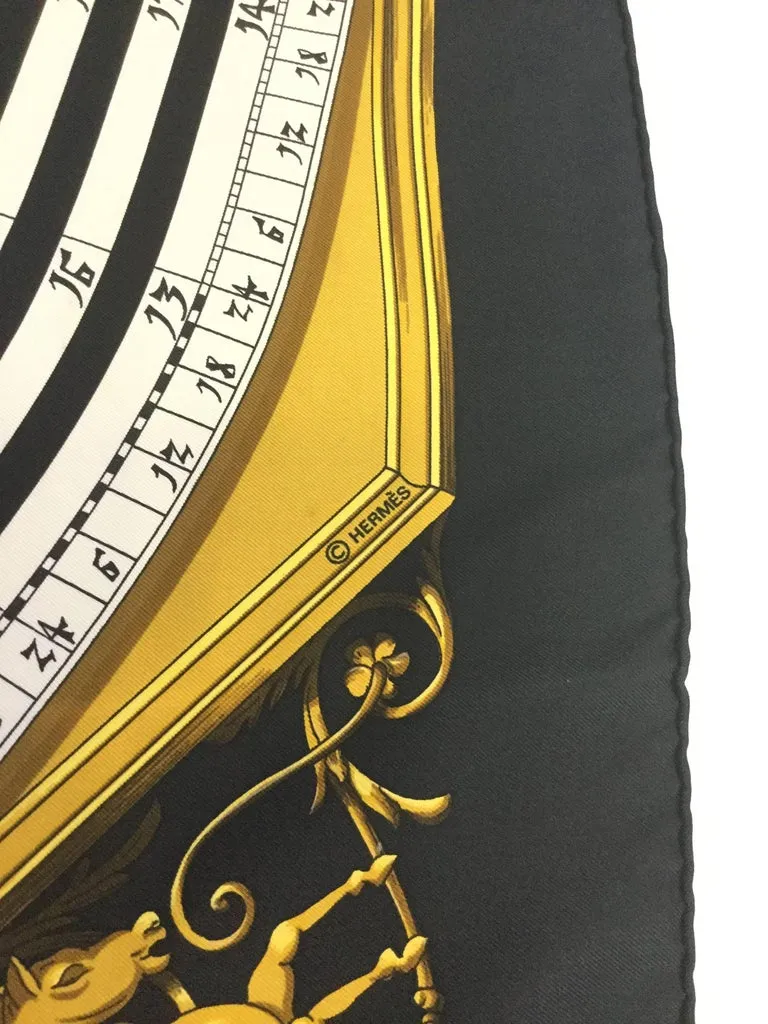 Important Hermes Astrologie Dies et Hors Silk Scarf by Francoise Faconne