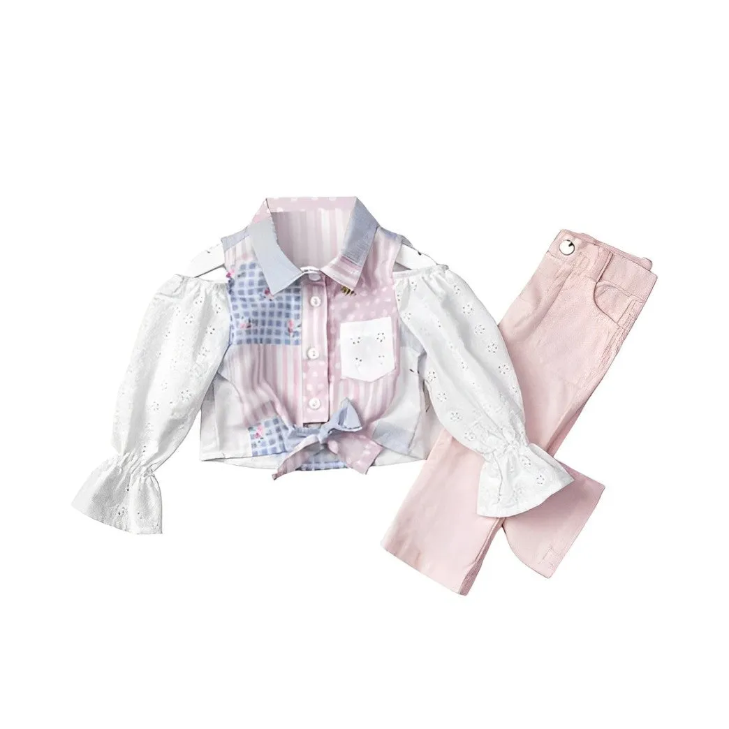 Infant and Toddler Girls' Shirt and Pants 2-Piece Outfit Great for Spring and Summer