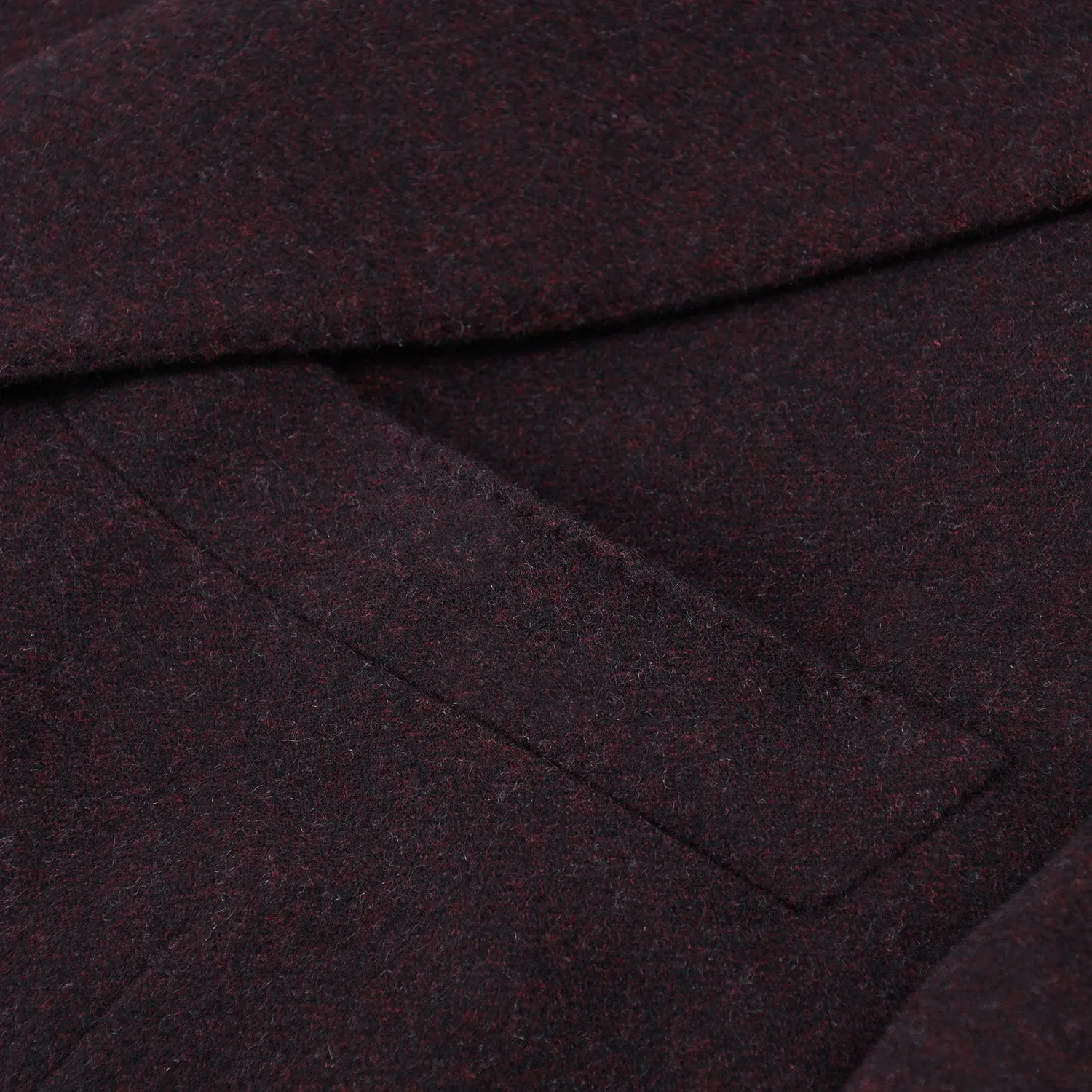 Isaia 'Portofino' Burgundy Cashmere Overcoat