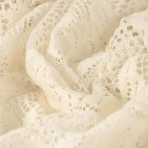 Ivory Floral Knitted Wool 5037