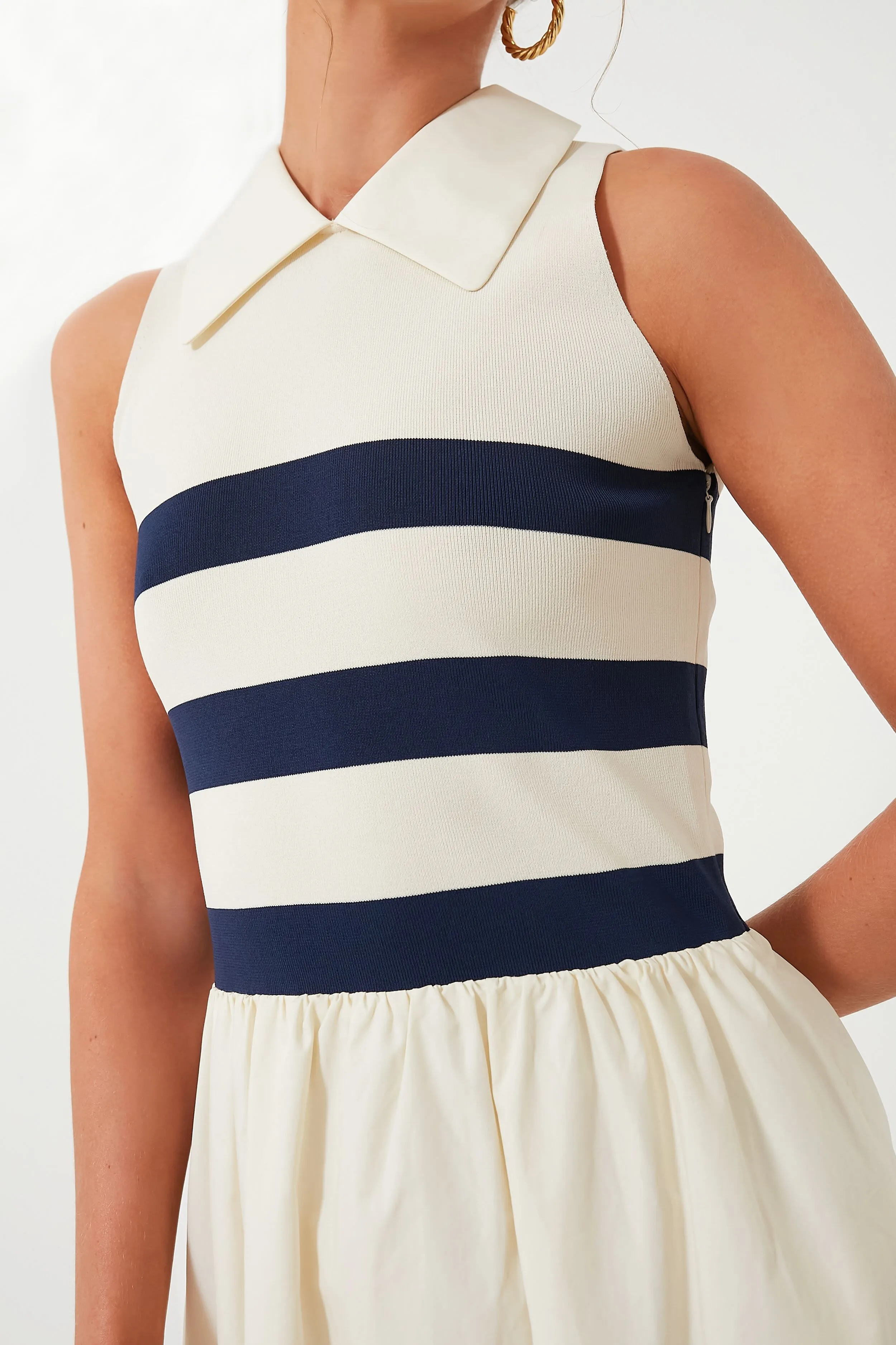 Ivory Stripe Marina Dress