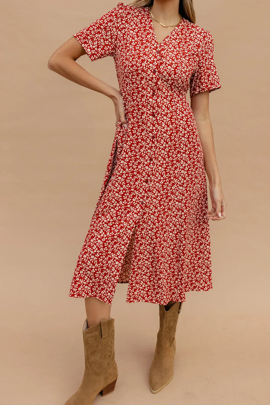 Janie Button Down Floral  Dress