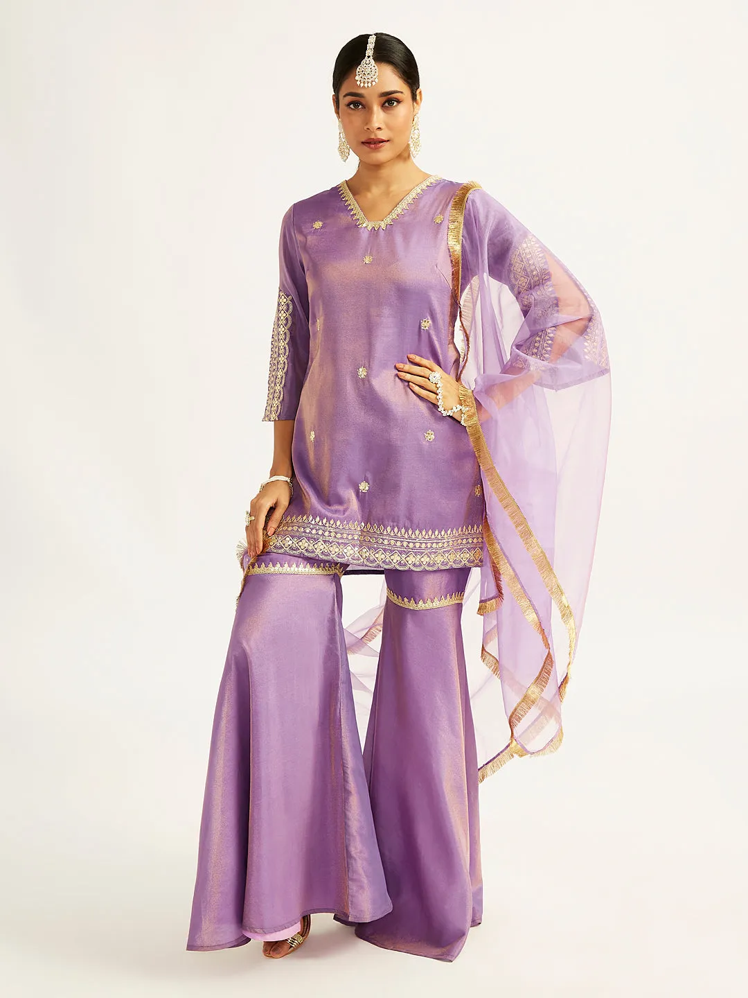 Jashvi Women's lavender Sharara Set