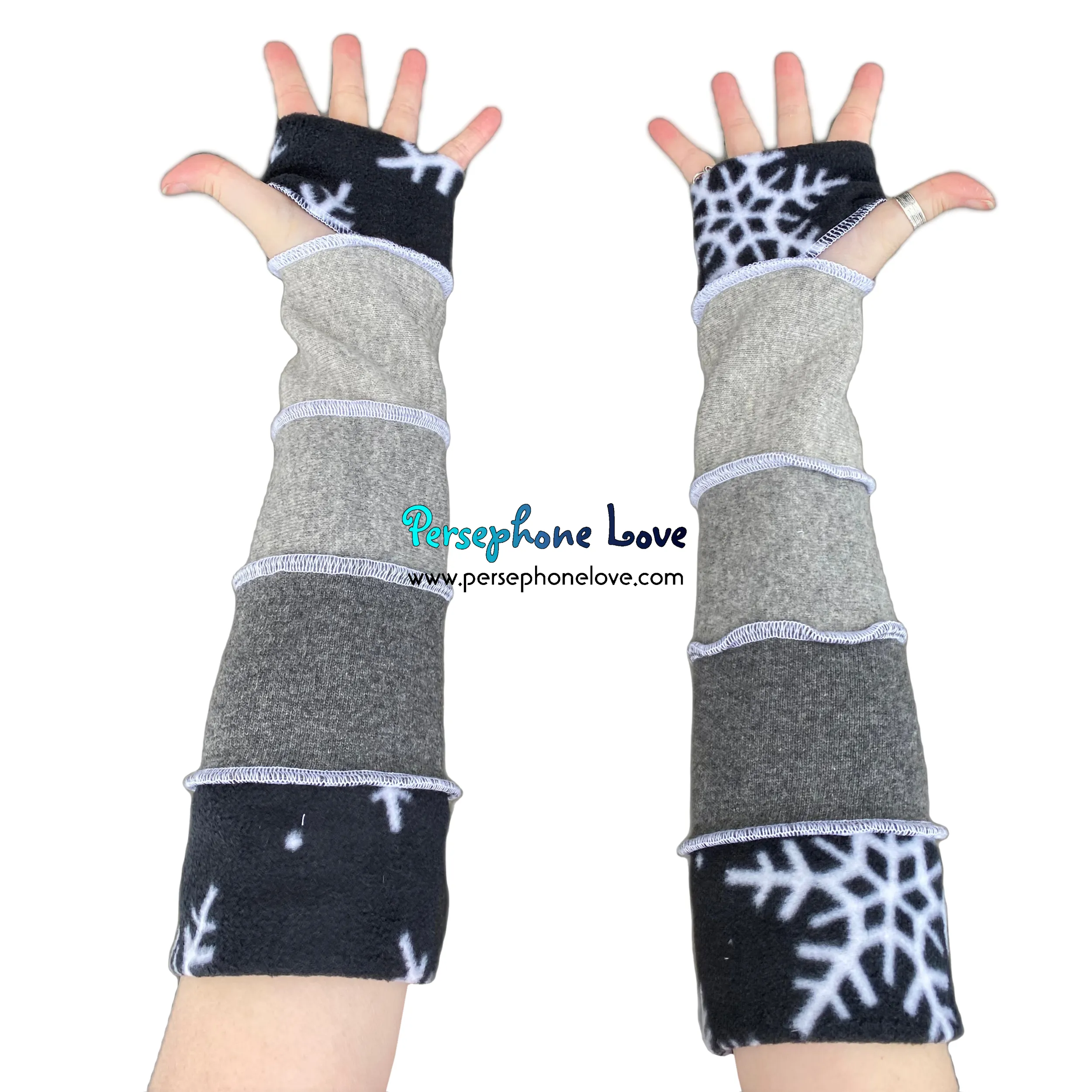 Katwise-inspired felted 100% cashmere arm warmers-1659