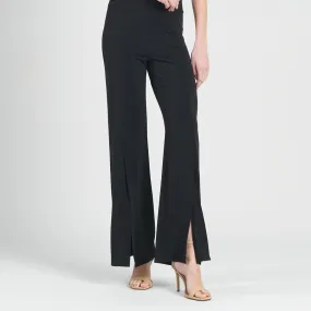 Kick Front High Slit Pant - Black