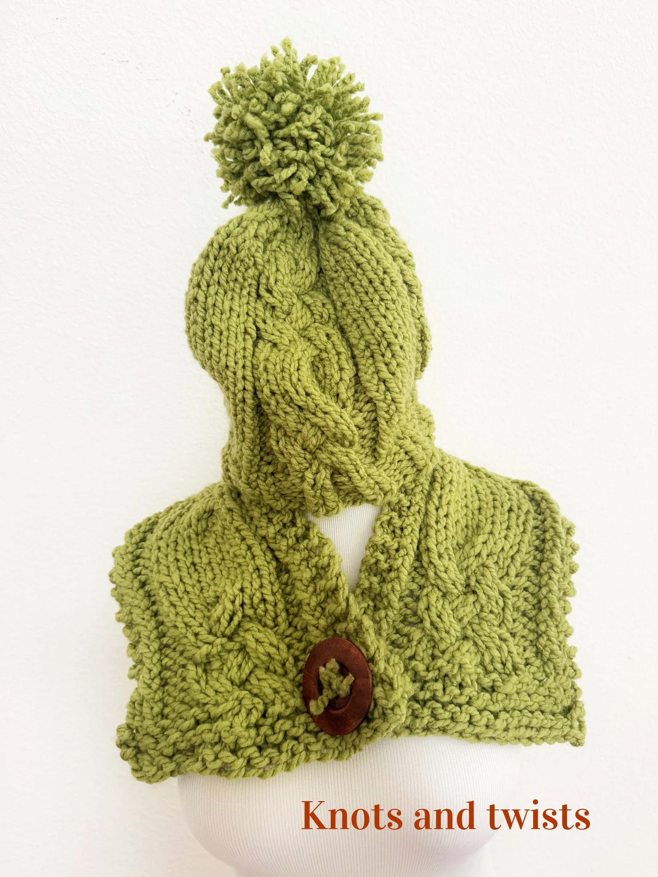 Knot and Twists cowl or Beanie