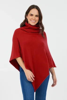 Lana Polo Neck Poncho