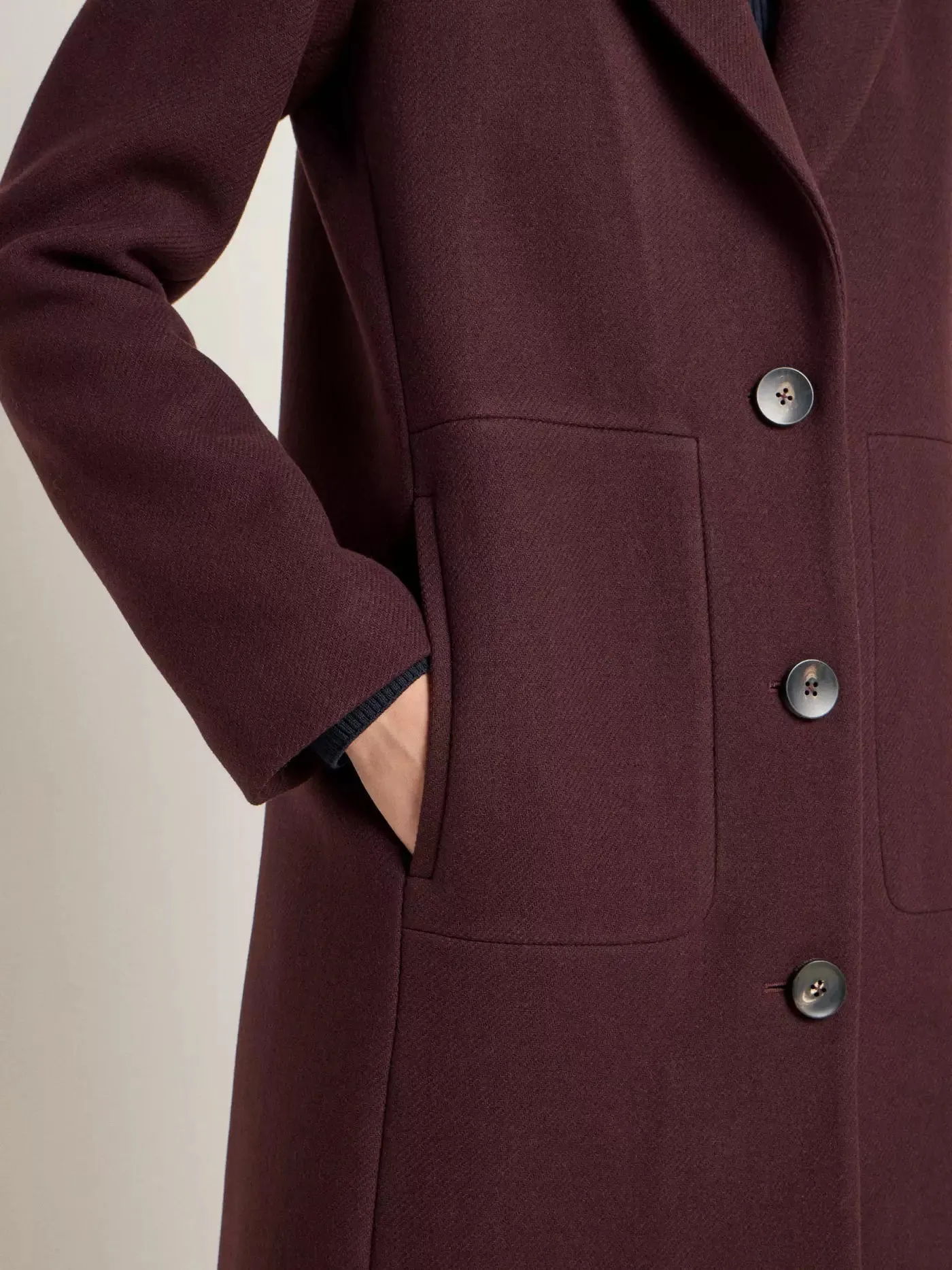 LANIUS 14052 Long coat 280 brown bordeaux women