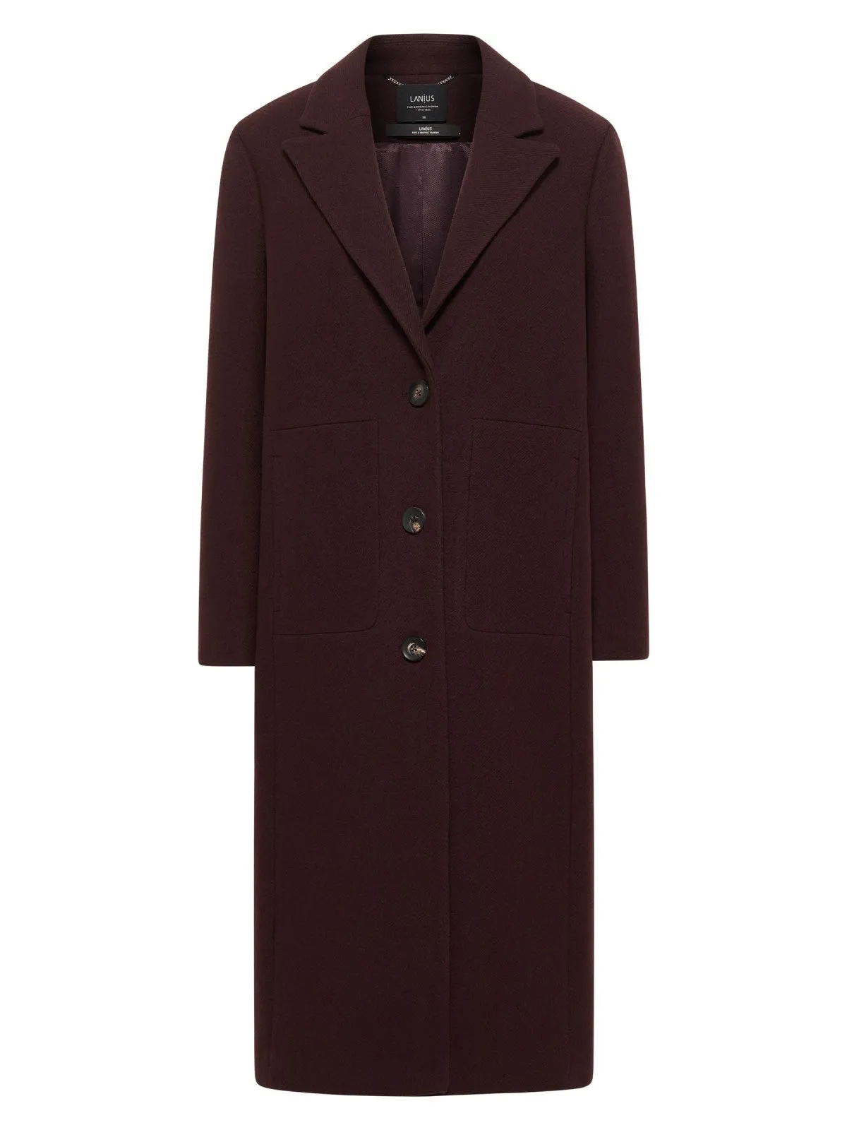 LANIUS 14052 Long coat 280 brown bordeaux women