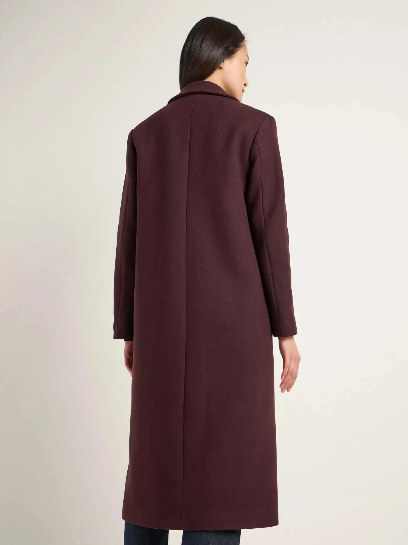 LANIUS 14052 Long coat 280 brown bordeaux women