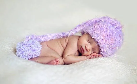 Lavender Newborn Pixie Elf Hat