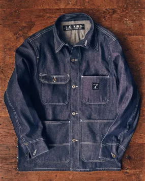 LC King Chore Coat White Oak Indigo Denim