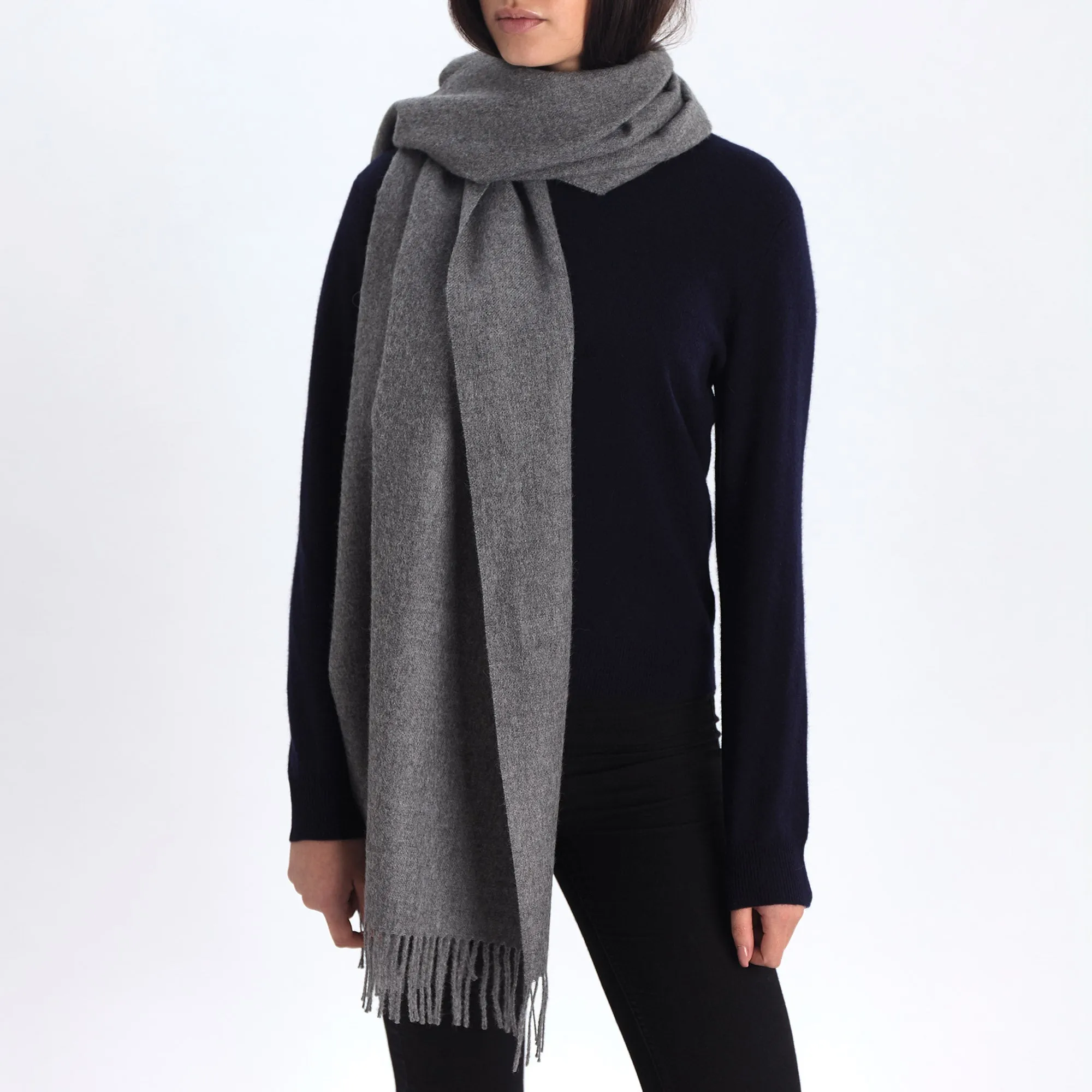 Limon Alpaca Scarf [Grey melange]