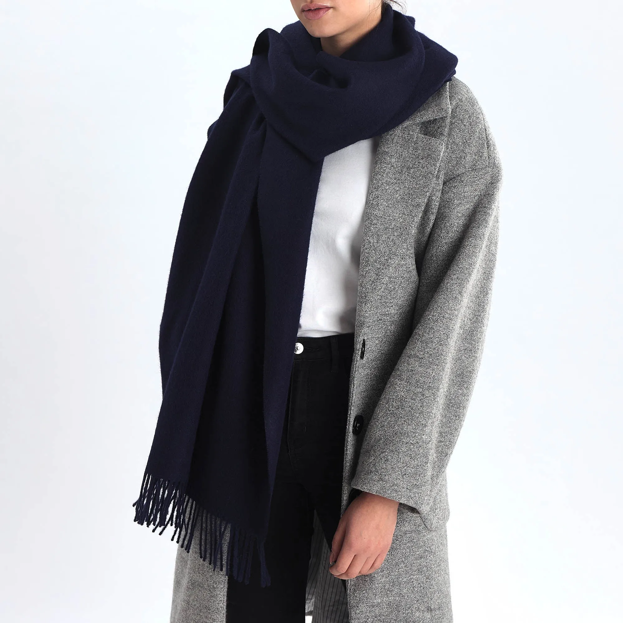 Limon Alpaca Scarf [Midnight blue]