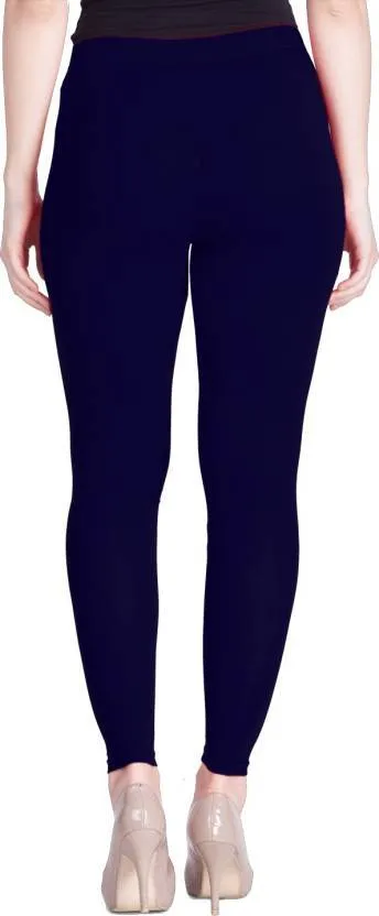 Lux Lyra Ankle Length Dark Blue Leggings free Size for Woman