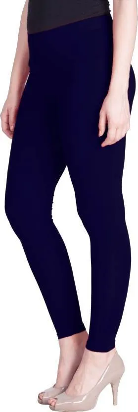 Lux Lyra Ankle Length Dark Blue Leggings free Size for Woman