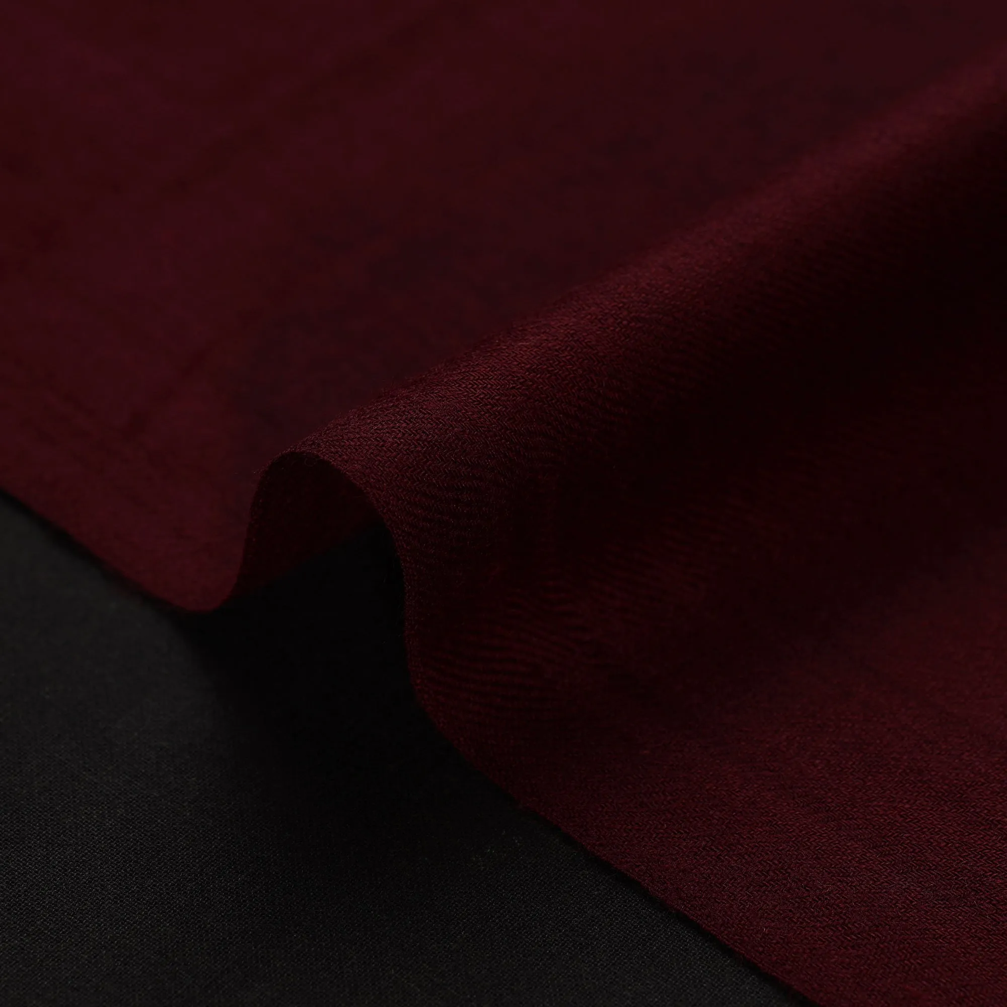 Maroon - Plain Merino Wool Fabric 04