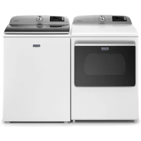 Maytag Bdlgas6230hw Top Load Washer and Gas Dryer Set in White