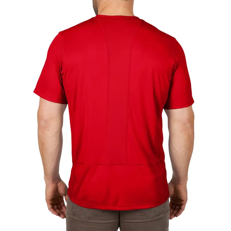 Milwaukee Workskin XXL Short Sleeve Men's Crew Neck Red Lightweight Performance Tee Shirt